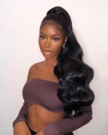 hollywood wave pony jet black