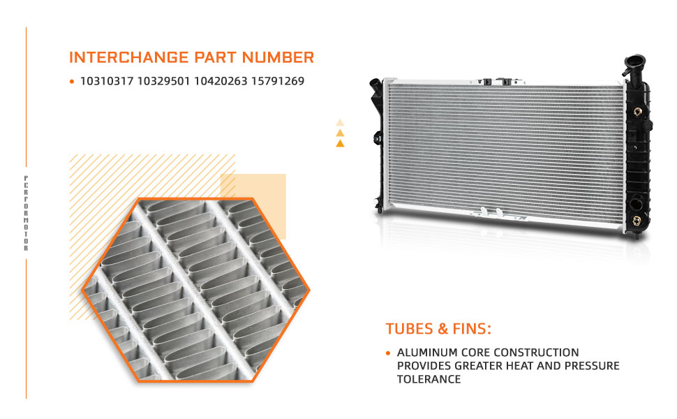 DPI1889 OE Factory Style Aluminum Core Radiator Compatible