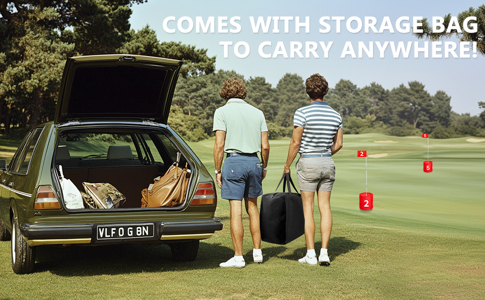 SJEhome 6 Hole Backyard Game Golf Yard Practice, Outdoor Indoor Backyard Golf Game Gifts