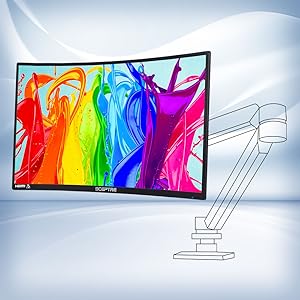 Sceptre Curved 24" Gaming Monitor Under $100 Deal. 6 3