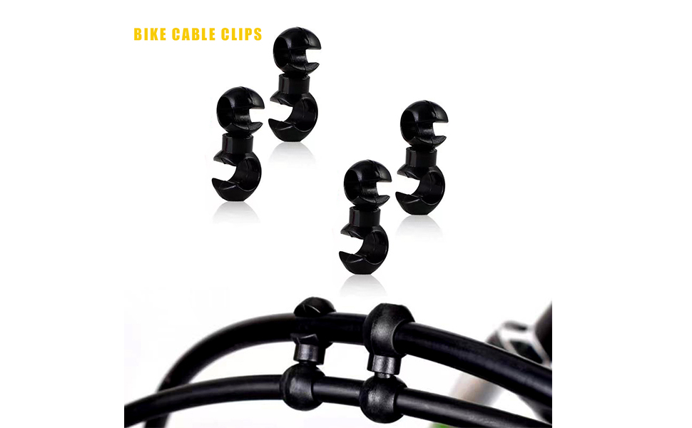 WDHHNP 20PCS Bike Cable Clips Plastic Bicycle brake cable clips Rotating SHook