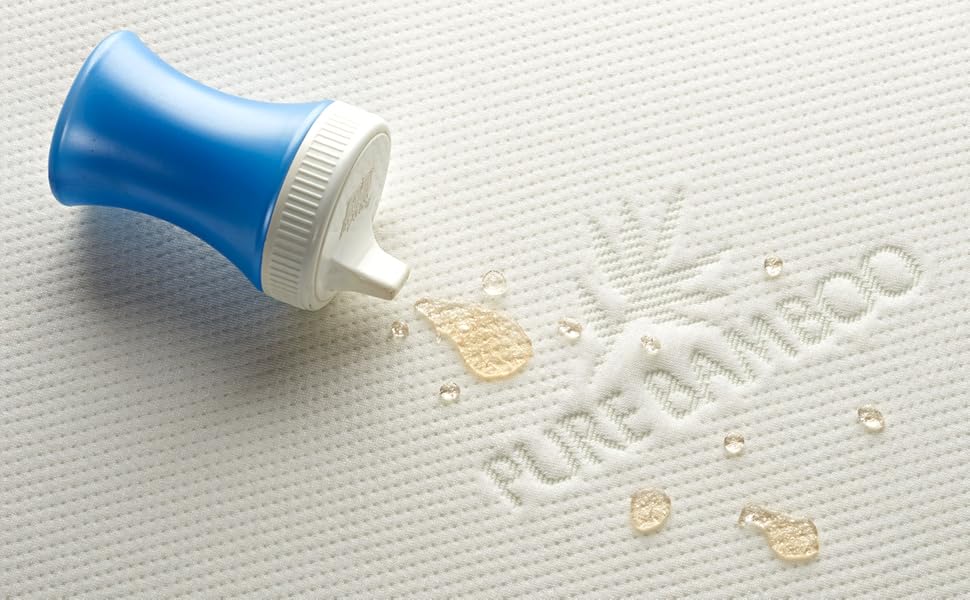 Crib Mattress Protector by Pure Bamboo, Waterproof Viscose Derived