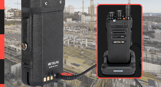 Retevis NR30 2 Way Radio Long Range, Waterproof Walkie Talkies with Mic, High Power Two Way Radios, Noise Cancelling, Group Call, for Manufacturing Contractor(4 Pack) 13 retevis nr30