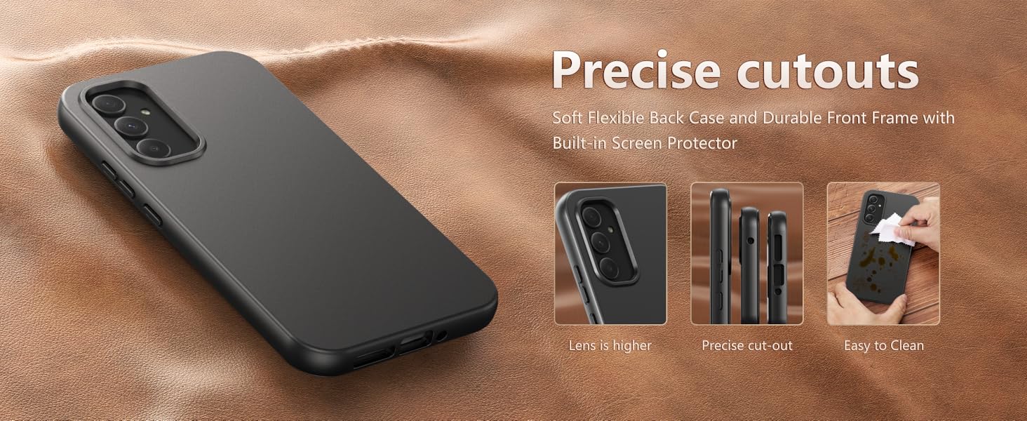 FNTCASE for Samsung Galaxy A34 Case Soft TPU Silicone Shockproof Phone