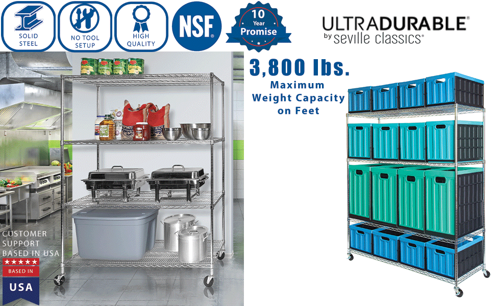 amazon basic products garage storage seville classics steel wire shelf garage storage NSF shelving