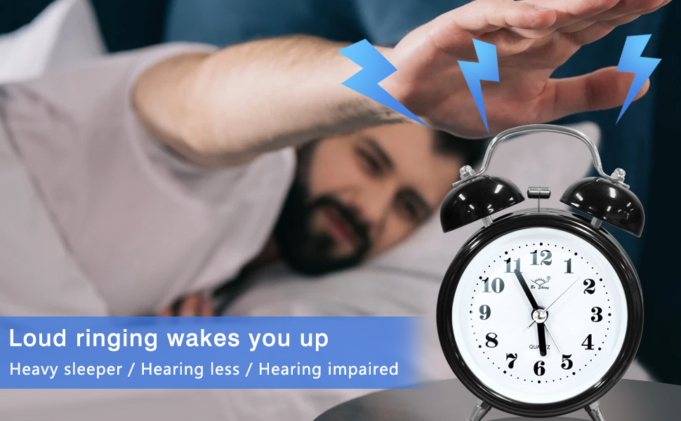 OWill Twin Bell Alarm Clock with 3D Dial Simple, Super