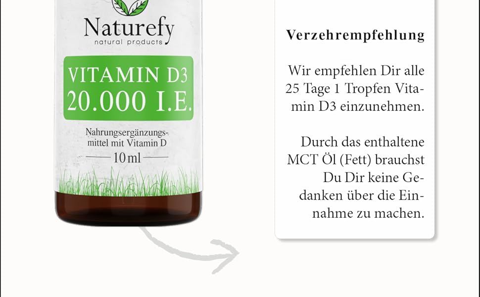 Vitamin D 20000 IE Tropfen Vitamin D3 20.000 vitamin d hochdosiert 360 vegetarische Vit D