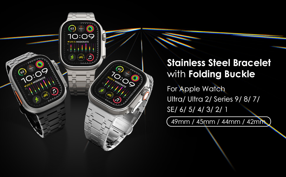  CHANCHY Stainless Steel Band for Apple Watch Ultra