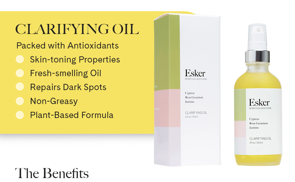 Clarifying Body Oil soothing moisturizing hydrating for skin natural organic