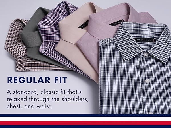Amazon.com: Tommy Hilfiger Men's Dress Shirt Regular Fit Non