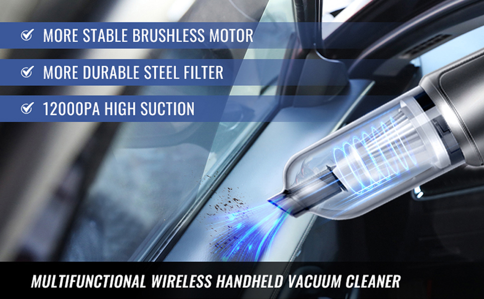 Mini Handheld Vacuum Cleaner, Car Vacuum Cleaner Cordless Rechargeable