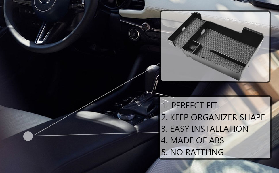 TACORBO Center Console Organizer Compatible with Mazda 3
