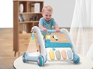 standing up and exercising their leg strength