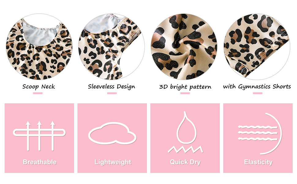 Girls Leotard for Gymnastics Sparkly Ballet Unitard Biketards 