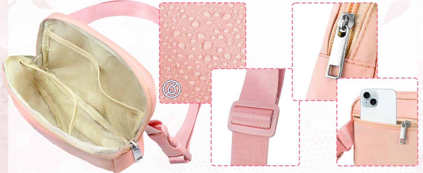 COSHAYSOO initial belt bag for girls