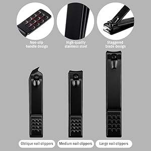 Three nail clippers with different functions to meet your different needs.