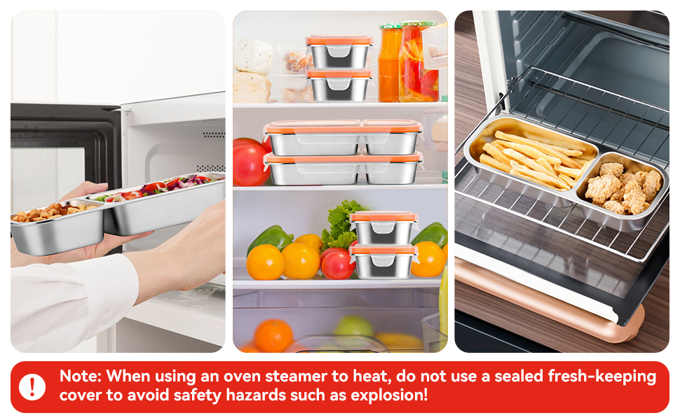 Stainless Steel Snack Containers with Lids