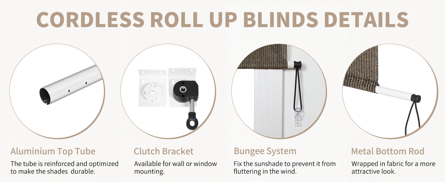 Patio Shades Roll Up Outdoors Blinds