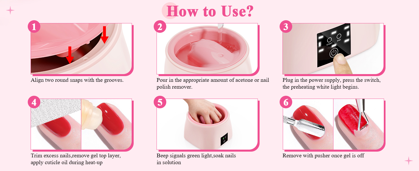 Electric Nail Soak Off Bowl for Manicure