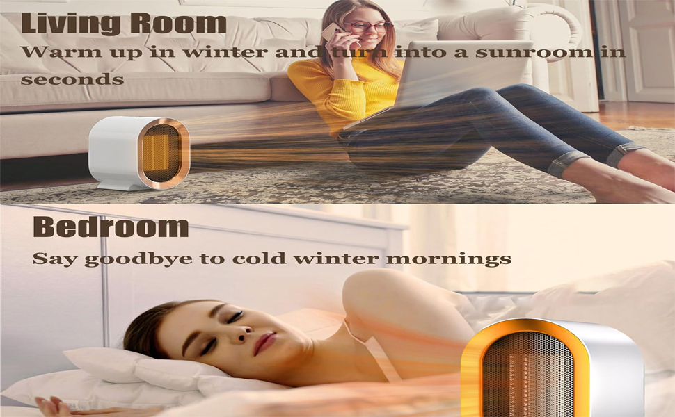 Warmool Portable Heater, 1200w Ptc Small Fast Heating