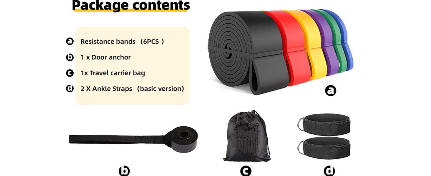 Resistance bands(6PCs )