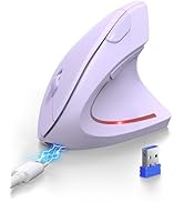TECKNET Ergonomic Mouse, Bluetooth Wireless Vertical Mouse, Connect 3 Devices Simultaneously, 480...