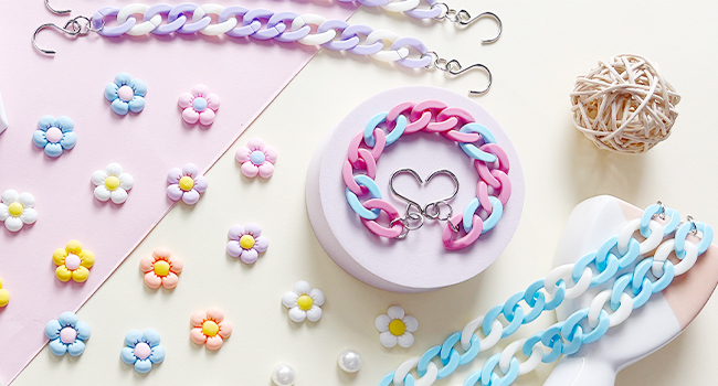 flower shoe chains charms