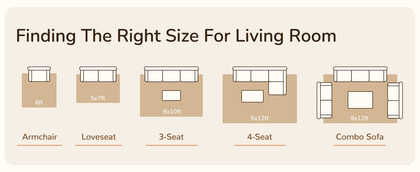 Size for  Living room 