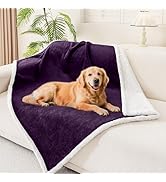 Smiry Waterproof Blanket Throw for Large Dogs, Soft Reversible Dog Blanket for Sofa Couch Bed, Wa...