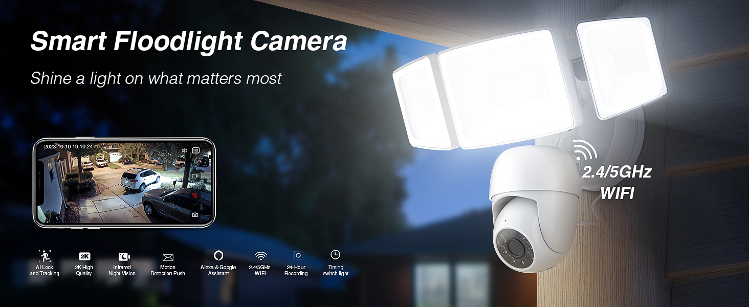 smart flood light camera