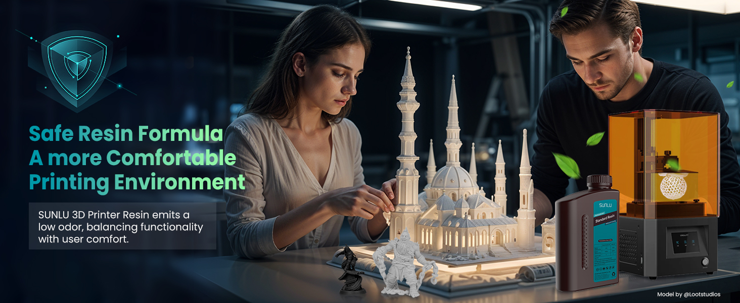 SUNLU 3D Printer Resin 3kg, Fast Curing Standard 3D Resin for Most Resin 3D Printers