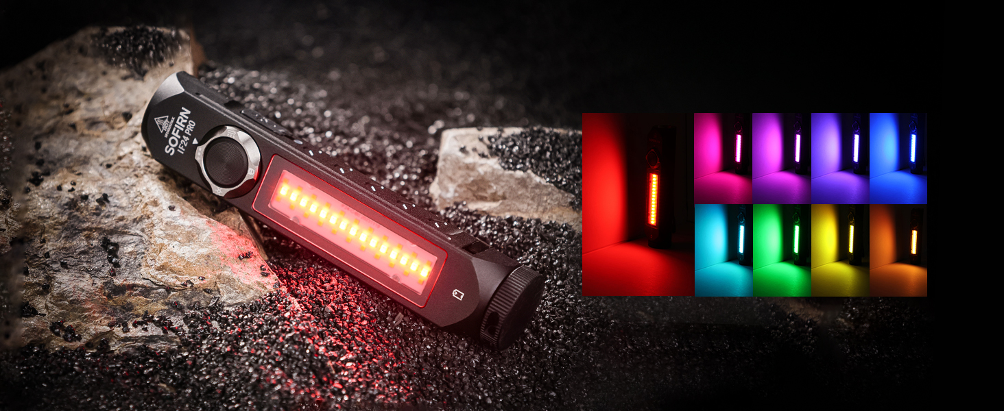 rgb red green blue rechargeable flashlights
