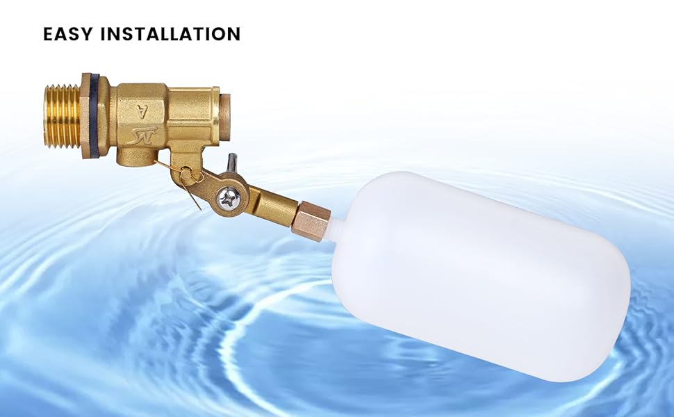 2 Pack 1/2 Inch Brass Float Ball Valve, Water Float Valve