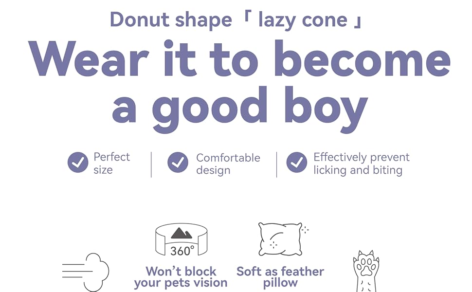 Loflaze Soft Inflatable Dog Cone Collar Alternative After