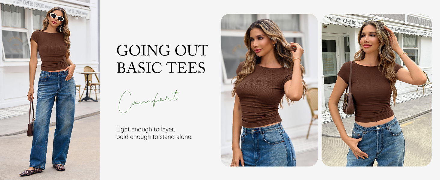 Womens Going Out Basic Tees