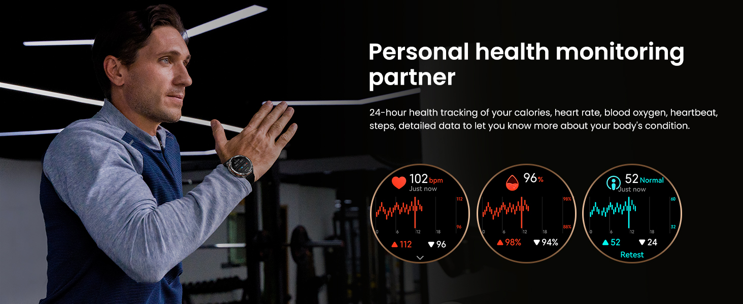 a person holding a bar with a heart rate monitor and a heart rate monitor.