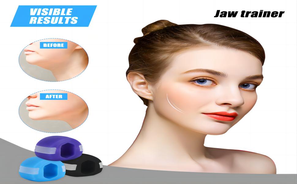 Gzloosehzf Jaw Exerciser Pack 3 Trainer For Jawline, Jaw Shaper, Wave