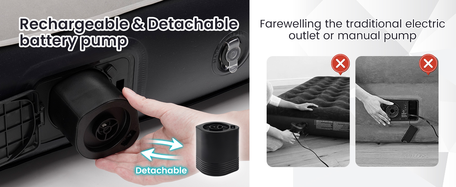 Twin Air Mattress with Builtin Pump,10 Inch Colchon