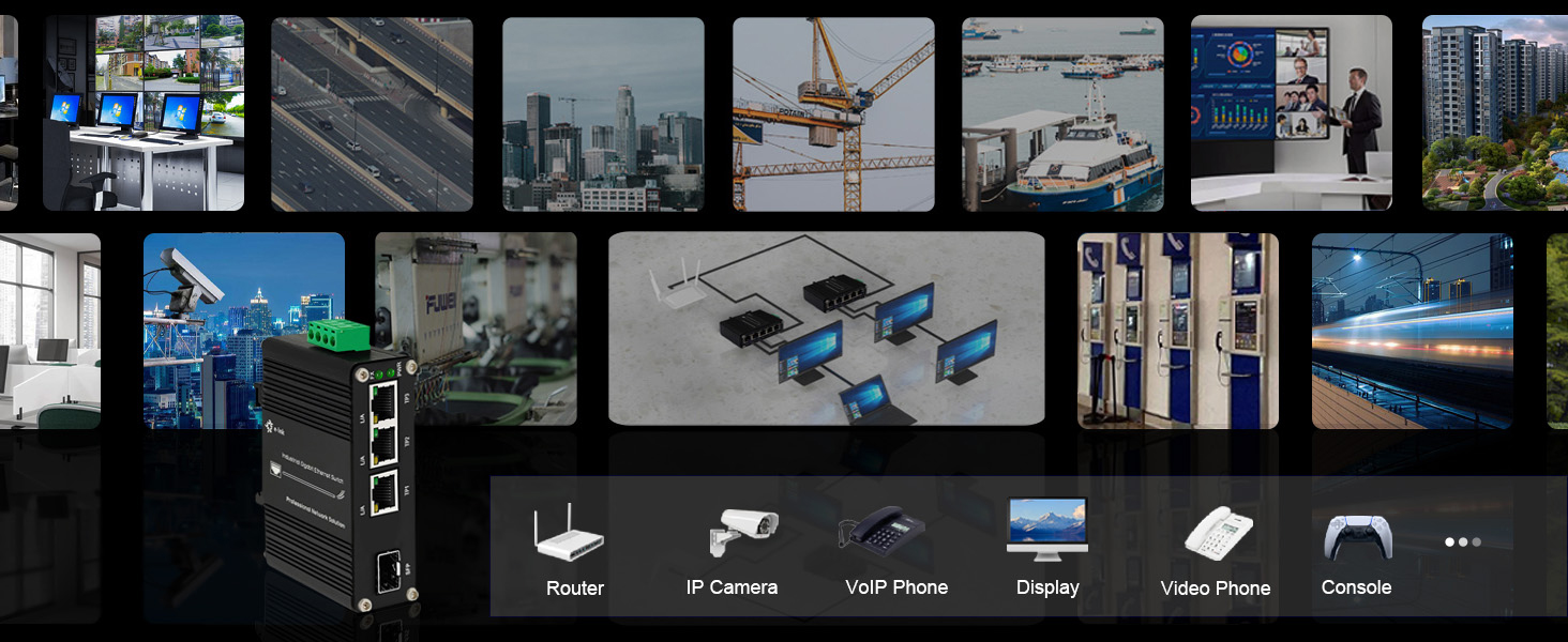 5 Port Gigabit Industrial DIN-Rail Ethernet Switch, 8Gbps Switching Capacity, IP40 Rated Switch