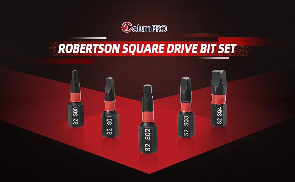 ColumPRO 11PCS Robertson Square Drive Bits with