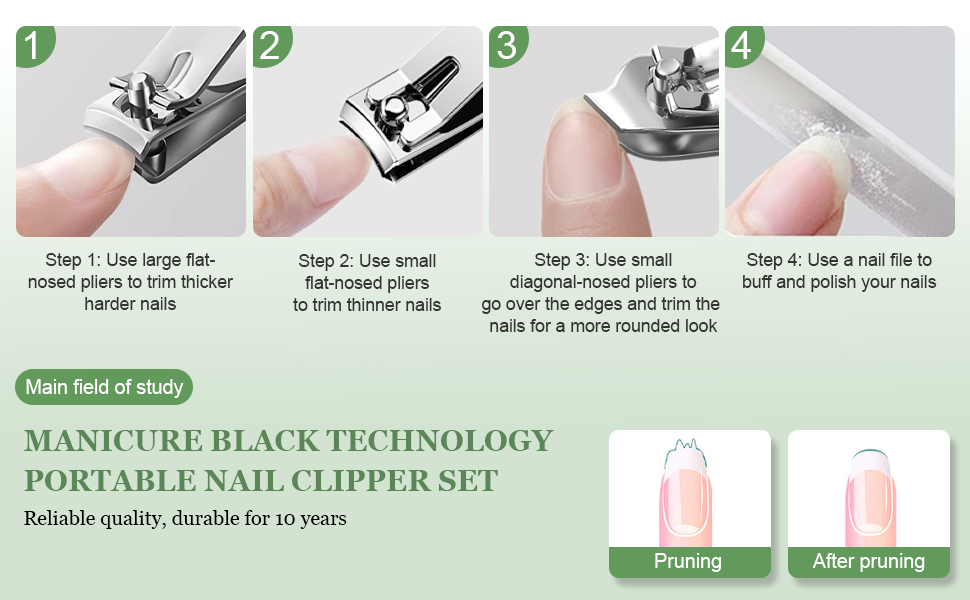 Leather Case Nail Clippers Set