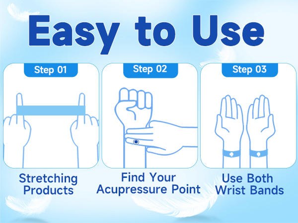 LYJEE 5 Pairs Motion Sickness Bands, Nausea Wristbands for Car Sickness,