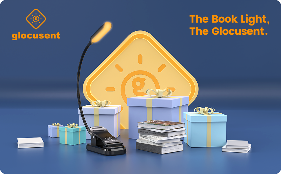 Glocusent Willow Book Light for Reading in Bed, 10LED Bright Reading