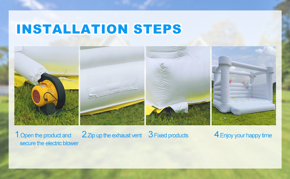 13FT Inflatable White Bounce House Commercial Inflatable