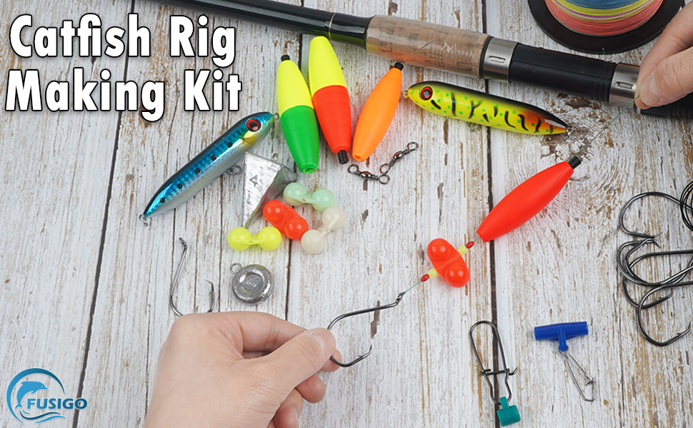 Catfish Rigs Catfishing Tackle Making Kit, 91pcs Catfish