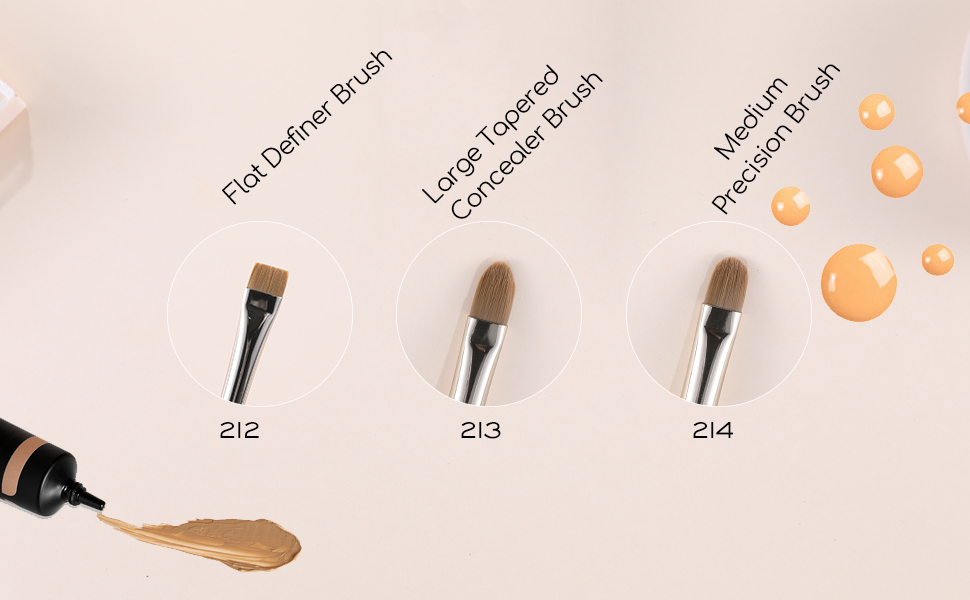 MOGILNA Concealer Brushes for Eyebrows Professional Flat