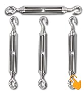 Shade Sail Hardware, Ekunbuy 304 Stainless Steel Turnbuckle Heavy Duty M5 M8 M10 Turnbuckle Hook ...