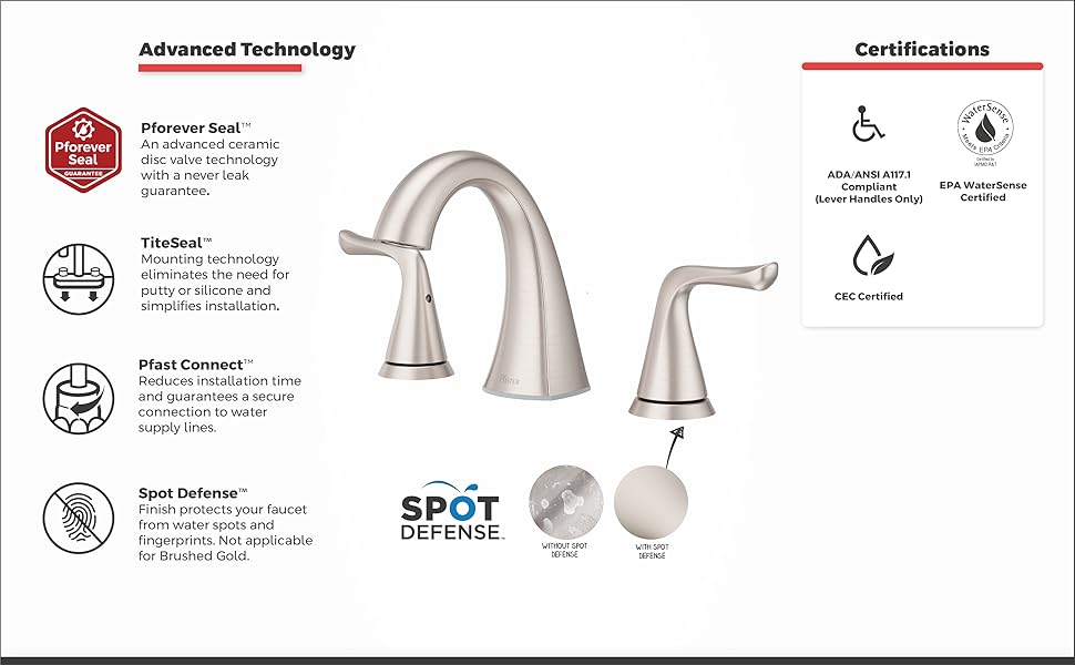 pfister willa wide spread bath room faucet