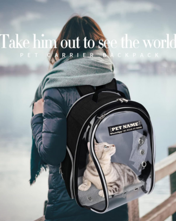 CELEB cat backpack with pet name