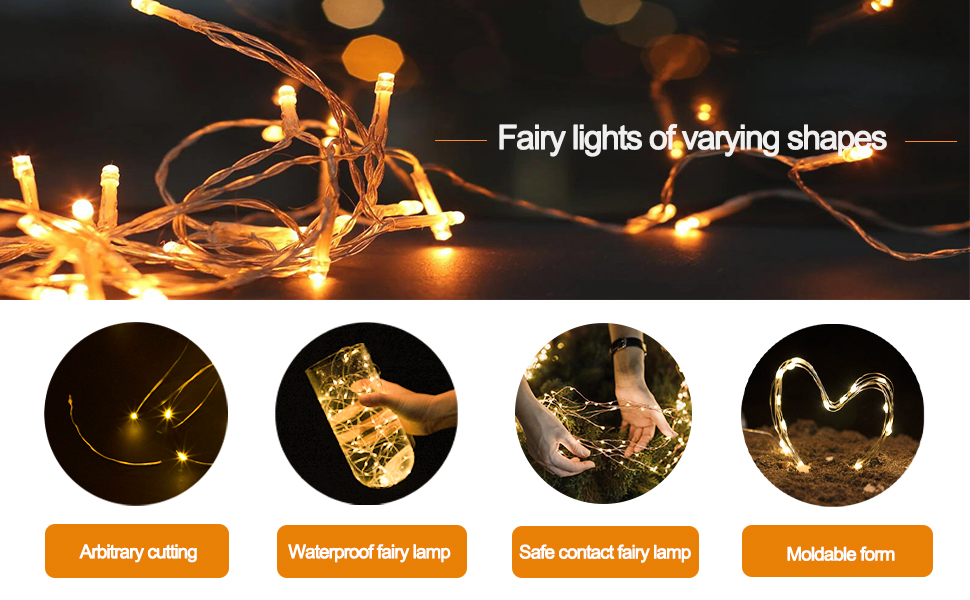 6 Pack Fairy Lights Battery Operated String Lights 7ft 20